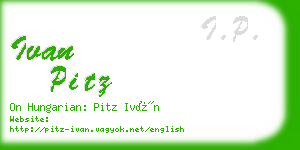 ivan pitz business card